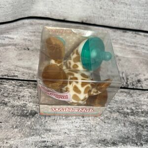 WubbaNub Giraffe Green Pacifier Plush Toy New In Box